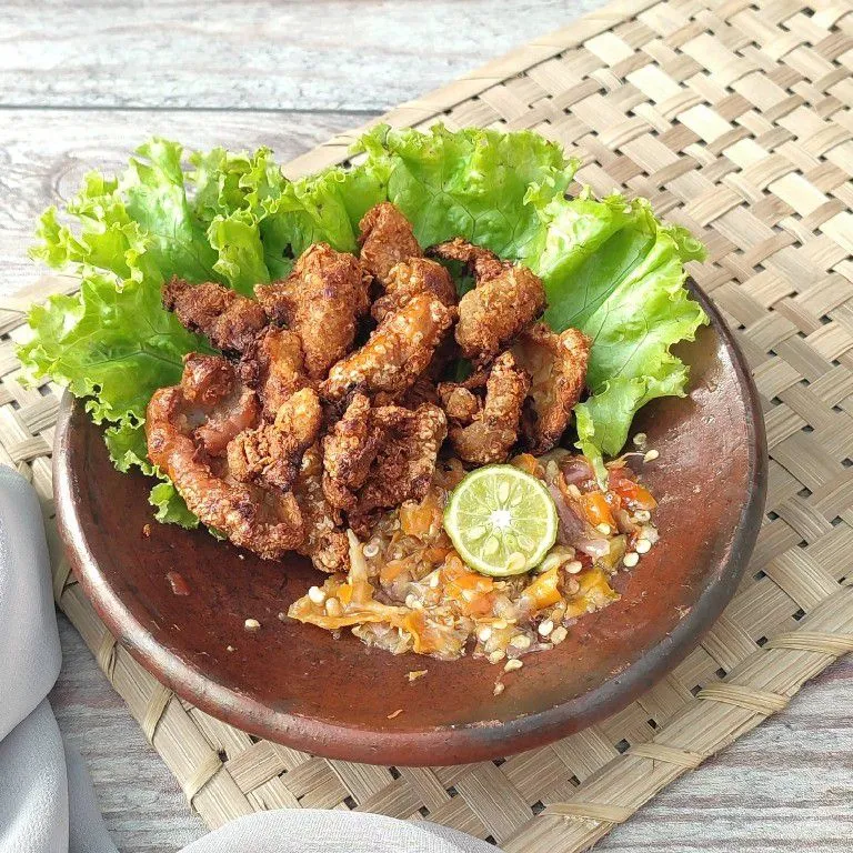 Kulit Ayam Krispy Sambal Bawang