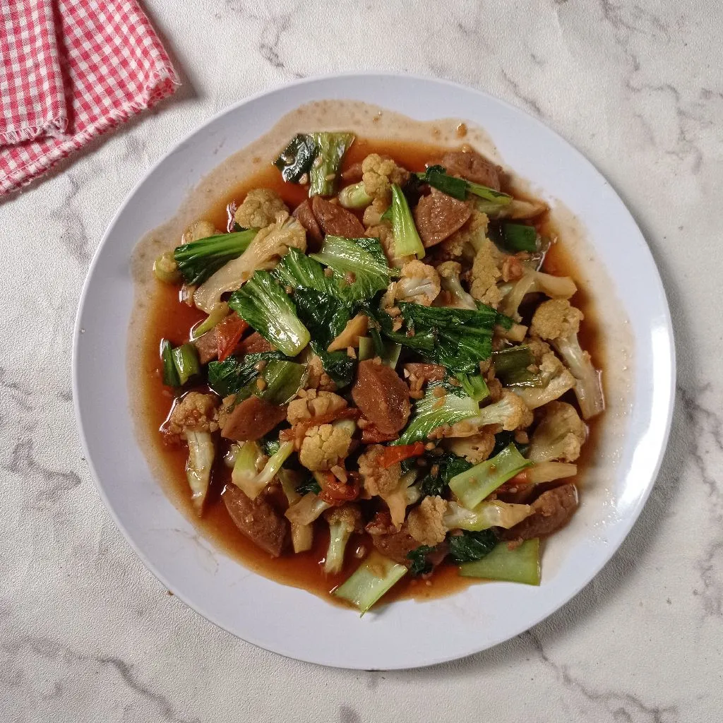 Tumis Kembang Kol Bakso