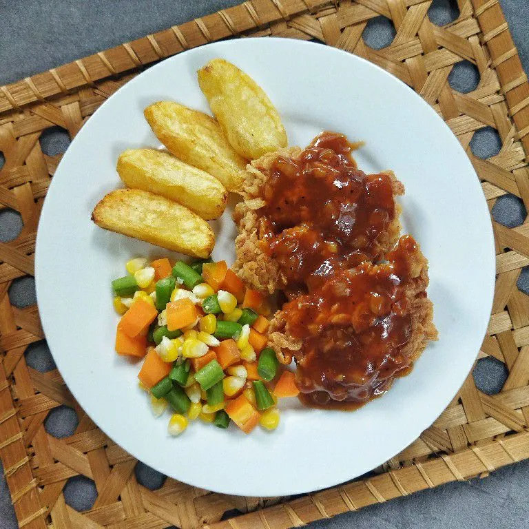 Steak Ayam Saus Barbeque