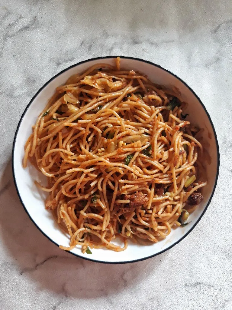Spaghetti Goreng Pedas