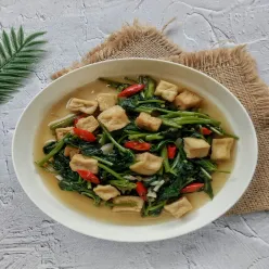 Tahu dan Kangkung Teriyaki
