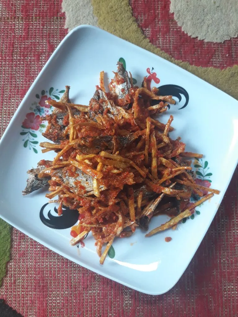 Balado Ubi Ikan Asin