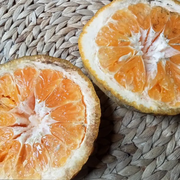 Potong melintang buah jeruk.