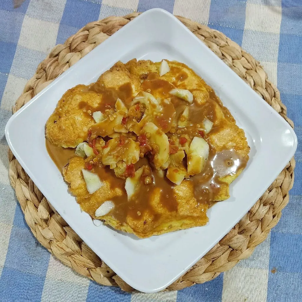 Tahu Telur Bumbu Selai Kacang