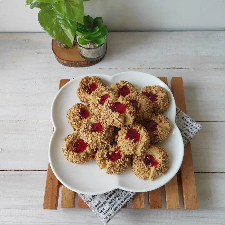Crunchy Peanut Thumbprint Cookies #YummyXtraPoint