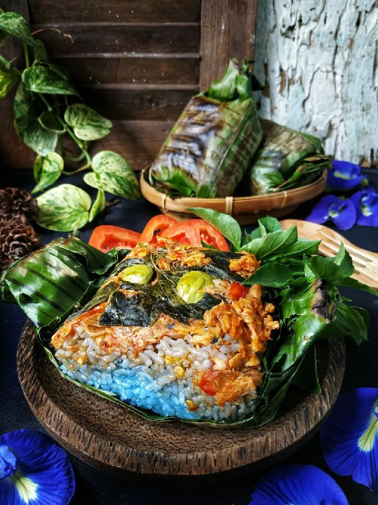 Nasi Bakar Bunga Telang