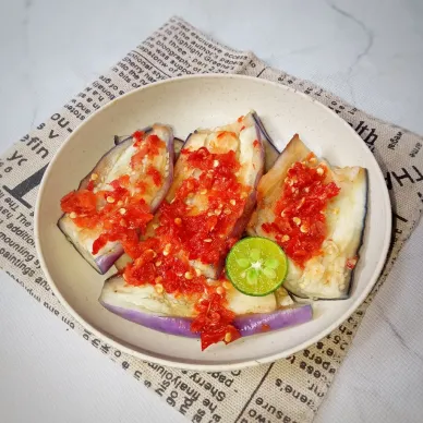 Terong Kukus Penyet Sambal Jeruk