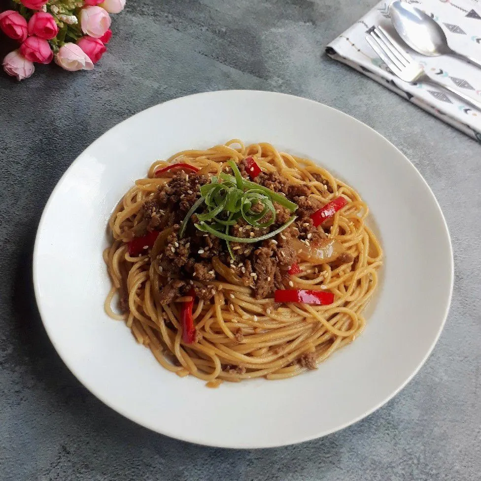 Spagetti Saus Teriyaki #YummyXtraPoint