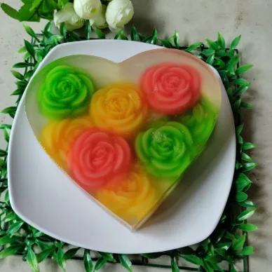 Puding Kaca Bunga Mawar #YummyXtraPoint