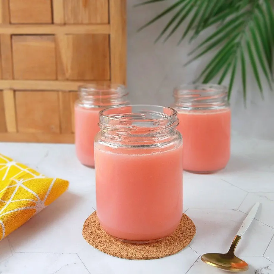 Strawberry Pudding In Jar