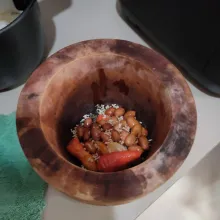 Beri bumbu kaldu jamur.