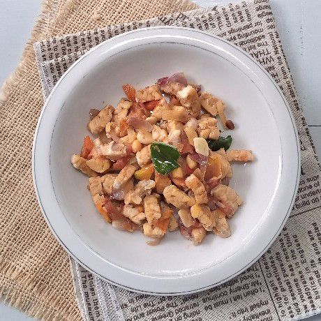 Proses memasak oseng tempe