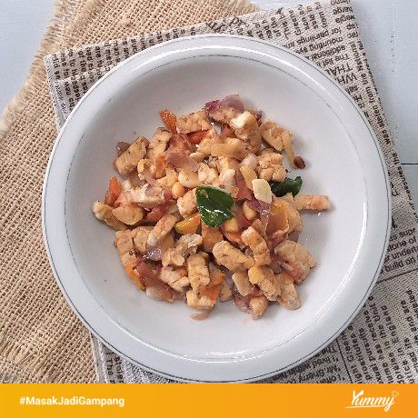 Proses memasak oseng tempe