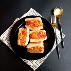 Ulen Ketan Panggang Isi Tempe Pedas