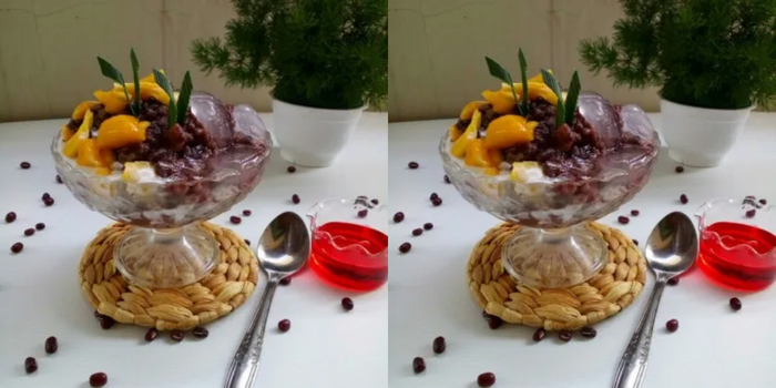 Takjil es kacang merah