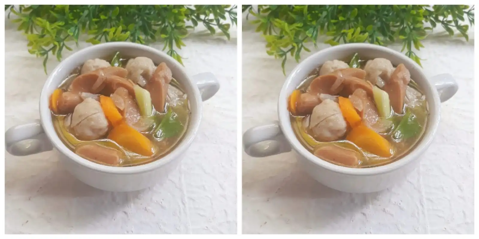 ilustrasi sup sosis bakso wortel ala Iddiyah Alkarni Gema