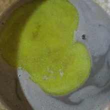 Tambahkan bitter yang sudah dilelehkan.