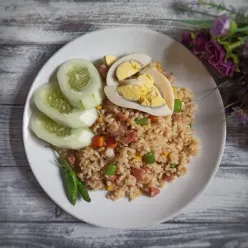 Nasi Goreng Sosis Sayur Pelangi