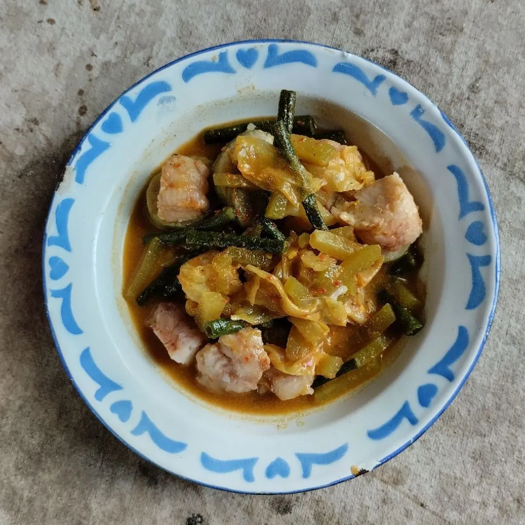 Ketupat Sayur Labu Siam Kacang