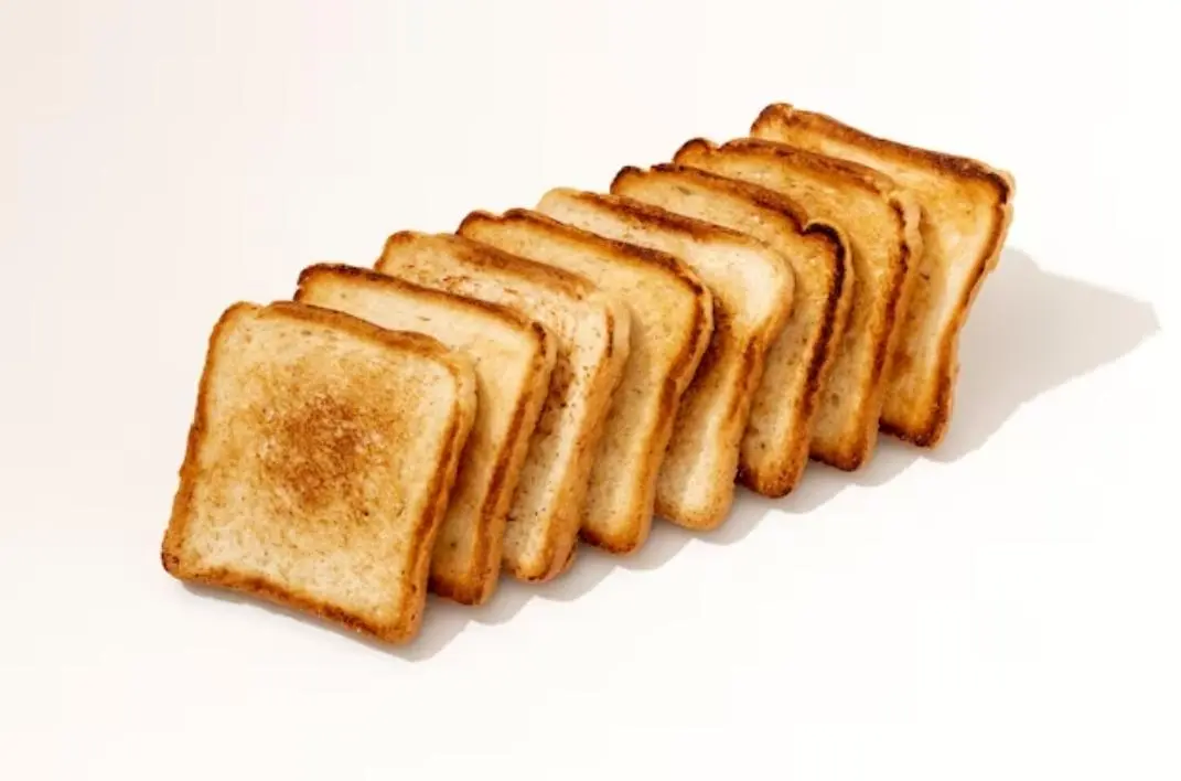 ilustrasi roti tawar putih yang dipanggang