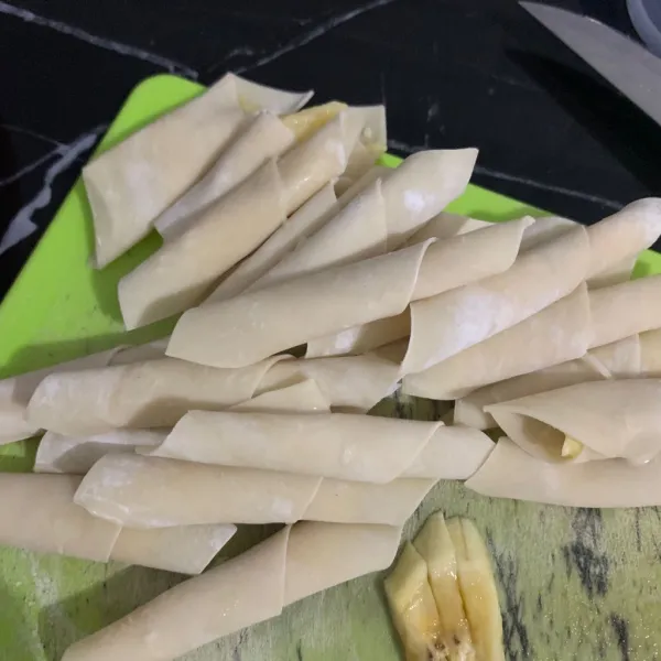 Gulung memanjang sampai habis