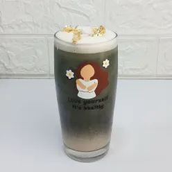 Black Caramel Oat Milk Latte