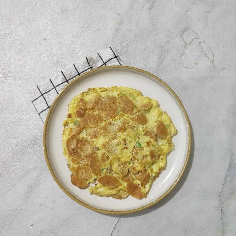 Omelette Sosis Lada Hitam