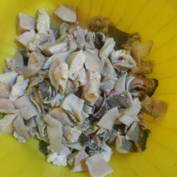 Siapkan babat iso kambing.