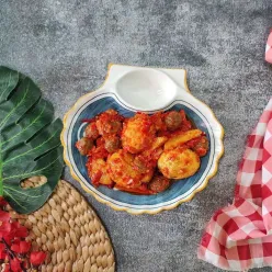 Telur Kentang Bakso Balado
