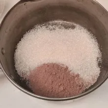 Tempatkan di panci, nutrijell plain, gula pasir