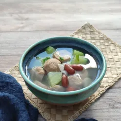 Sup Bakso Labu Siam Kacang Merah