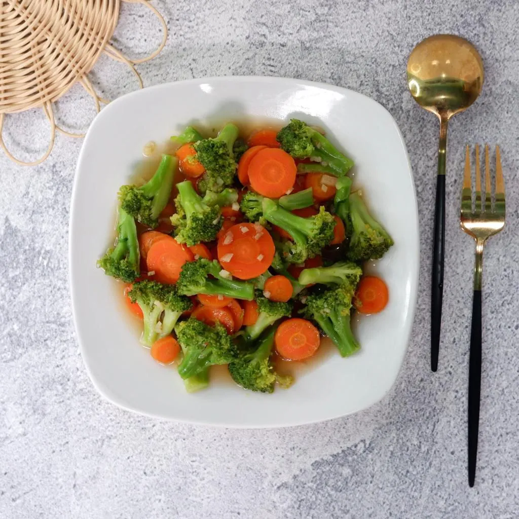 Brokoli Wortel Saus Tiram