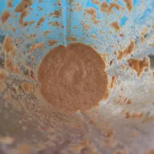 Masukkan kacang tanah dan bumbu yang sudah kedalam blender beri 100ml air kemudian blender sampai halus.
