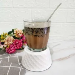 Hot Cappuccino Grass Jelly