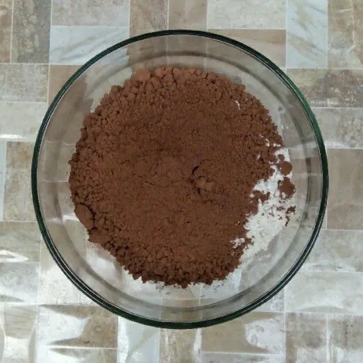 Campur bahan kering.