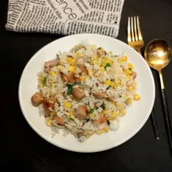 Nasi Goreng Sosis Jagung