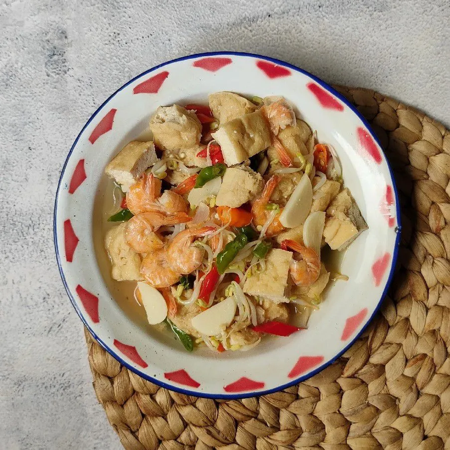 Tumis Tauge Udang Tahu Pong