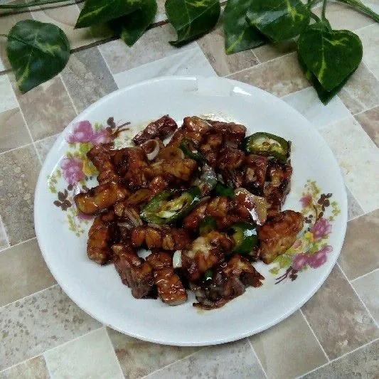 Tempe Oseng Kecap Cabe Hijau