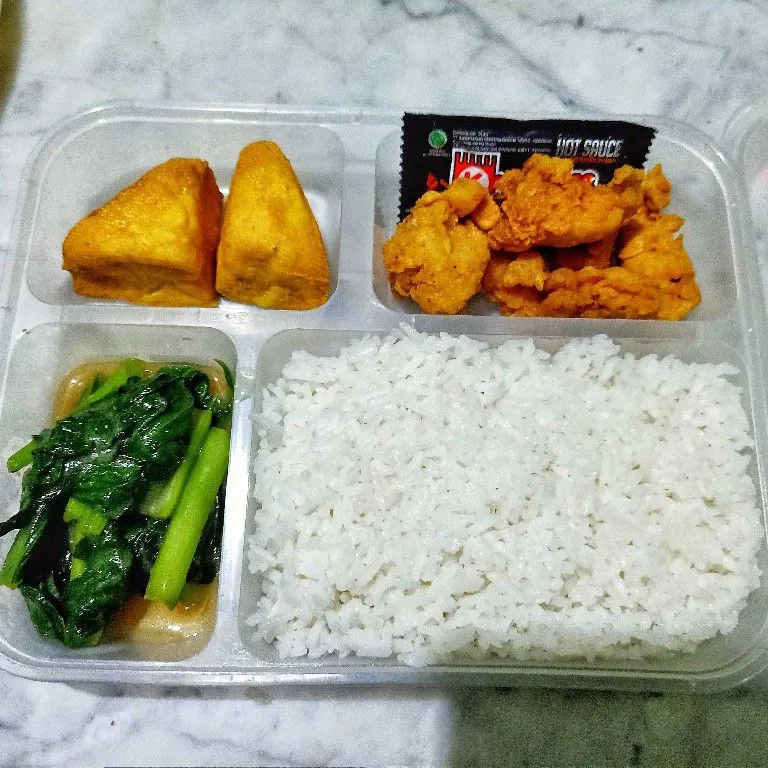 Lunchbox Nasi Ayam Popcorn Sosin #YummyXtraPointsMei