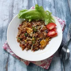 Nasi Merah Goreng Toge