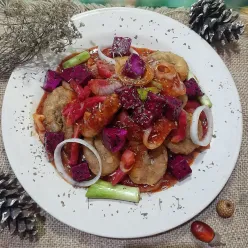 Udang Saus Padang Buah Naga