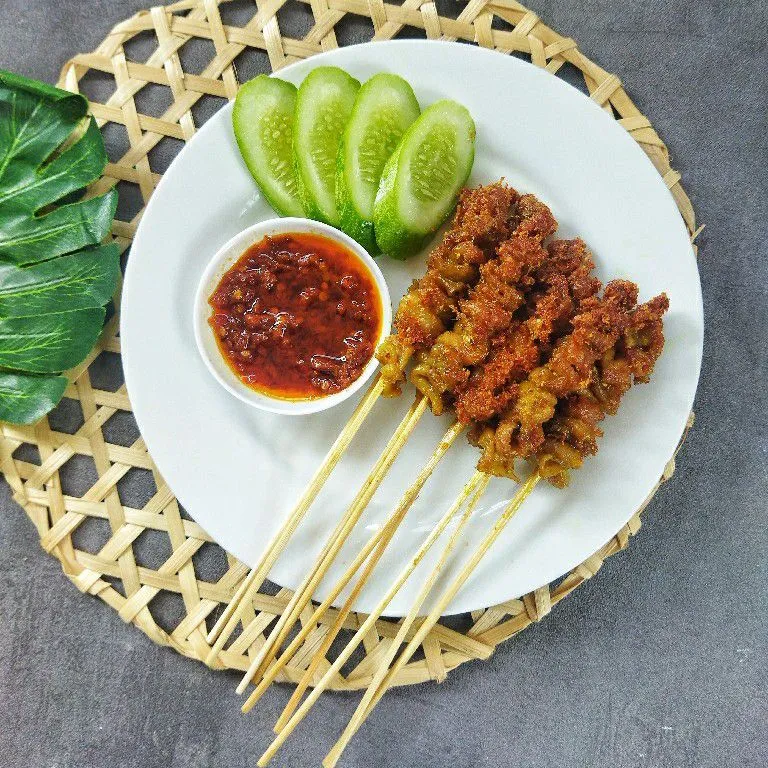 Sate Kulit Ayam Goreng