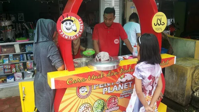 ilustrasi franchise Pentol Planet