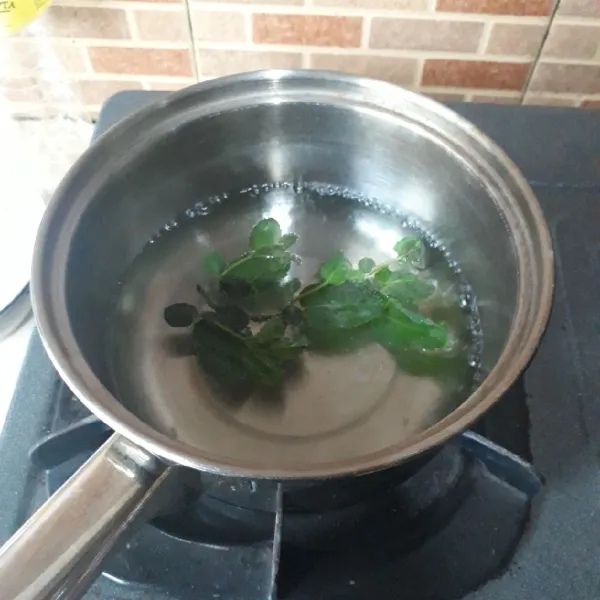 Rebus air dan daun mint hingga mendidih.