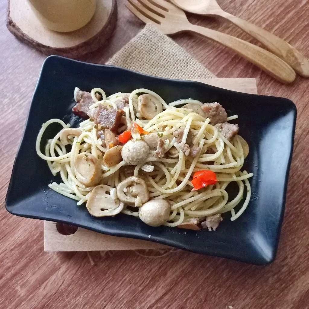 Mushroom Spaghetti Aglio Olio