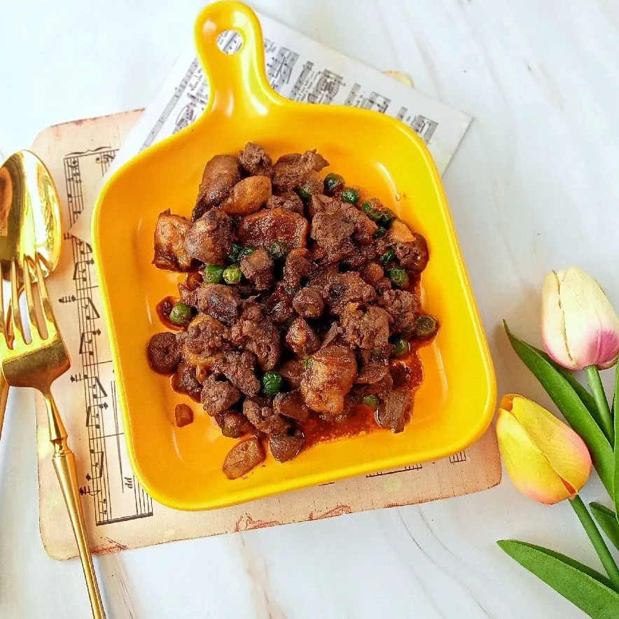 Oseng Hati Ayam Kacang Polong