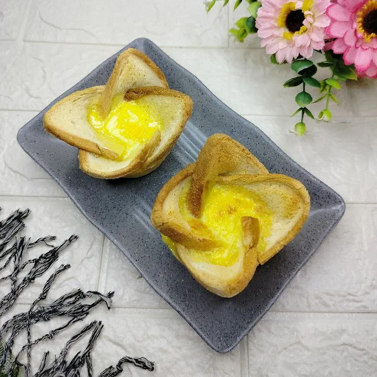 Egg Tart Roti Tawar #KURCEPCEMILANANAK