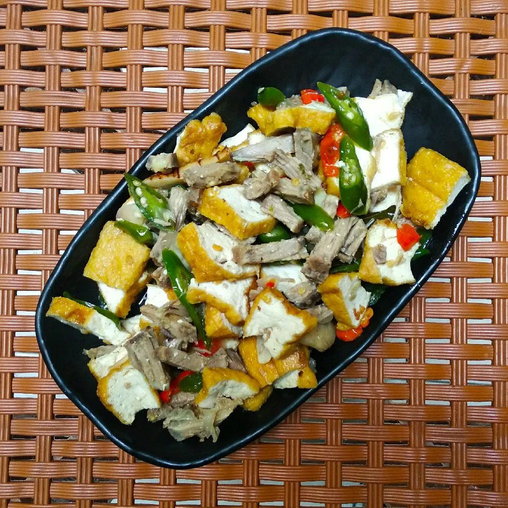 Tumis Tahu Daging Cabe Hijau