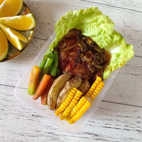 Sajikan bersama bahan pendamping