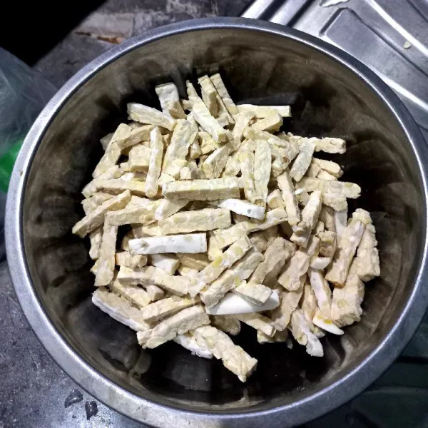 Potong potong tempe